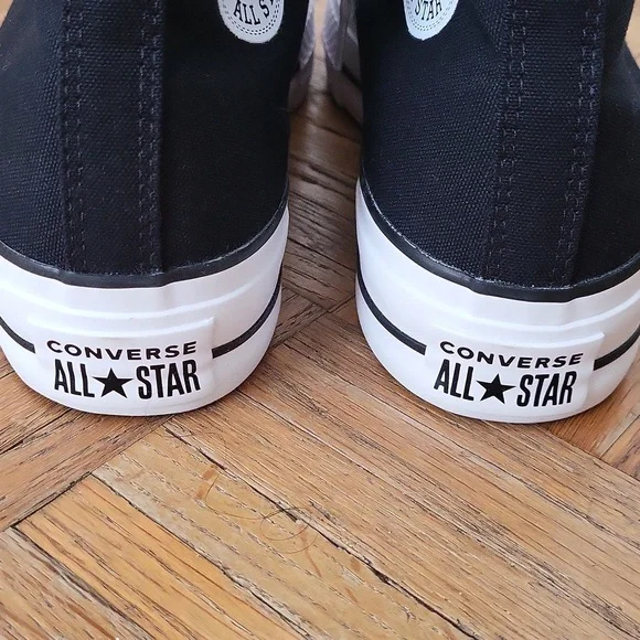 NWOB Converse Chuck Taylor All Star Lift Black Women's 8.5 - Picture 10 of 10
